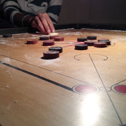 A family playing a board game together