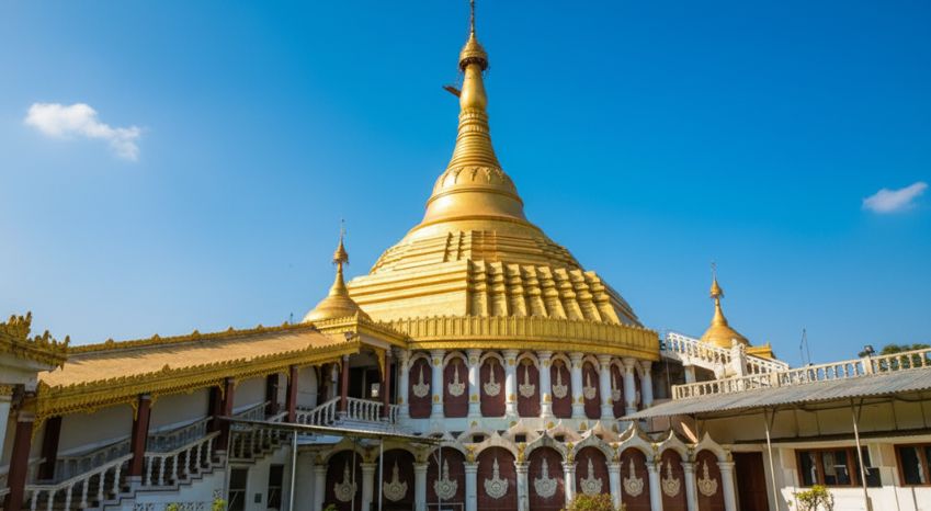 The golden pagoda of the Vipassana International Academy in Igatpuri 