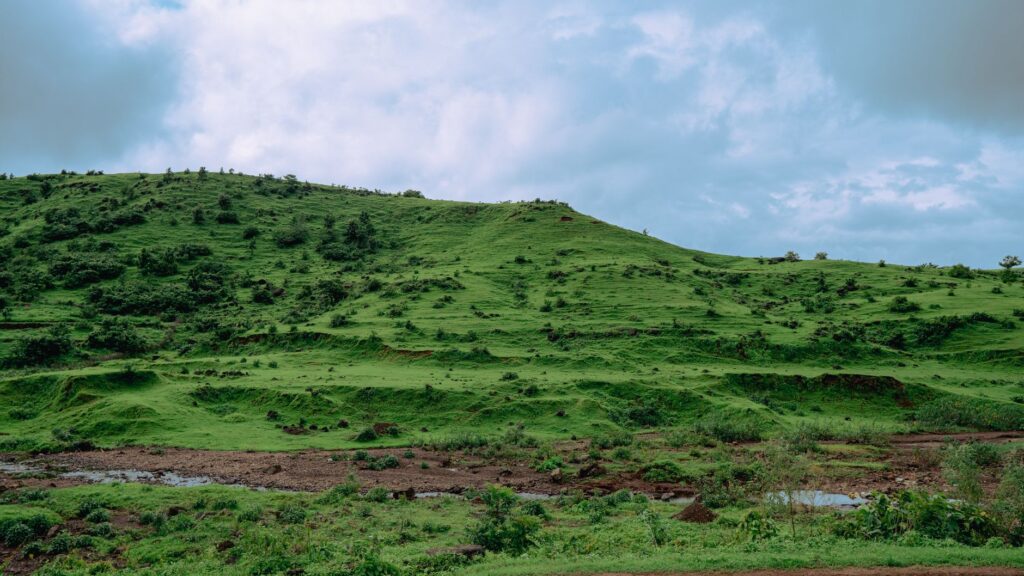 Misty mountain road driving through Kasara Ghat on the way to Igatpuri