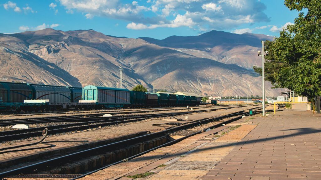 Igatpuri Railway Station entrance showing proximity to hills