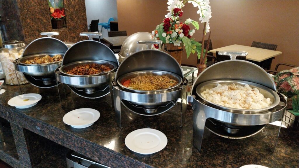 Pure vegetarian and Jain buffet food spread for budget group stay in Igatpuri