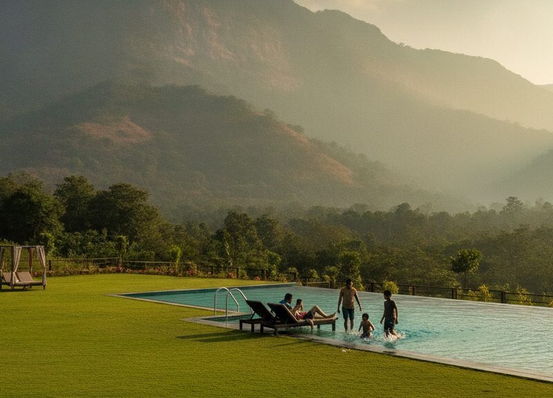 Where Families Wait During a Vipassana Course at Dhamma Giri