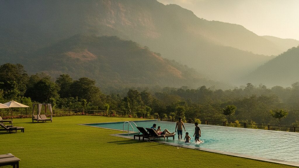 Where Families Wait During a Vipassana Course at Dhamma Giri